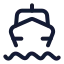Ferryboat icon with stroke standard style
