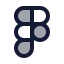 Figma icon with duotone rounded style