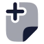 Fileadd icon with bulk rounded style