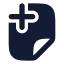 Fileadd icon with solid rounded style