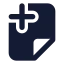 Fileadd icon with solid standard style