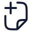 Fileadd icon with stroke rounded style