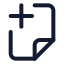 Fileadd icon with stroke standard style