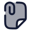 Fileattachment icon with duotone rounded style