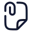 Fileattachment icon with stroke rounded style