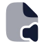 Fileaudio icon with bulk rounded style
