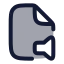 Fileaudio icon with duotone rounded style
