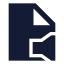 Fileaudio icon with solid sharp style