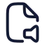 Fileaudio icon with stroke rounded style