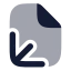 Fileaxis 3 D icon with bulk rounded style