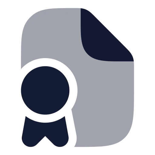 File Badge Icon in Bulk Rounded style