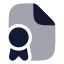 Filebadge icon with bulk rounded style