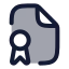 Filebadge icon with duotone rounded style