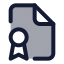 Filebadge icon with duotone standard style