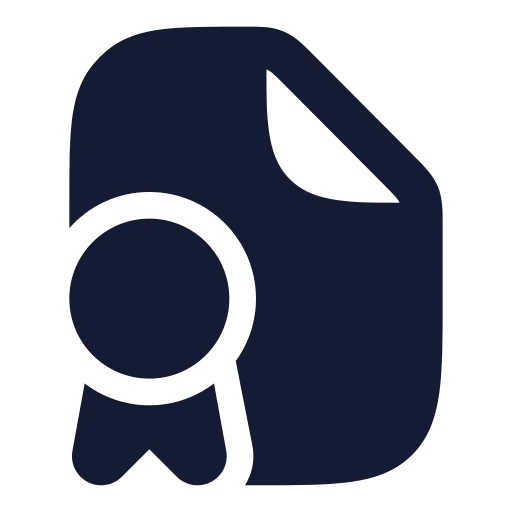 File Badge Icon in Solid Rounded style