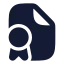 Filebadge icon with solid rounded style