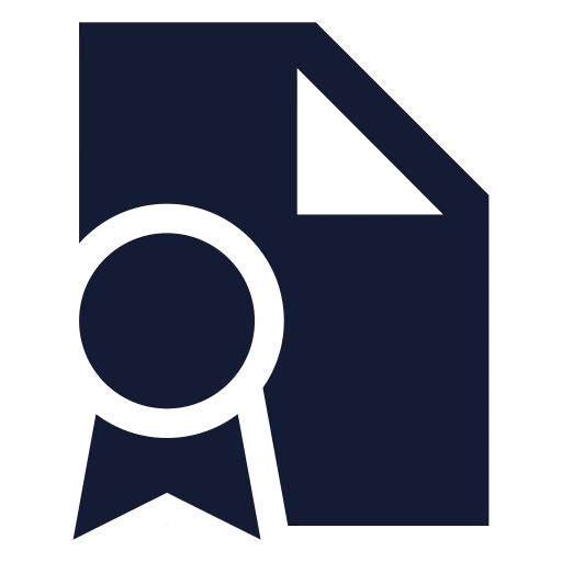 File Badge Icon in Solid Sharp style