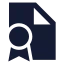 Filebadge icon with solid sharp style