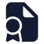 Filebadge icon with solid standard style
