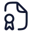 Filebadge icon with stroke rounded style