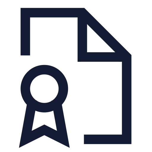 File Badge Icon in Stroke Sharp style