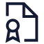 Filebadge icon with stroke sharp style