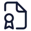 Filebadge icon with stroke standard style