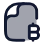 Filebitcoin icon with duotone rounded style