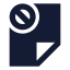 Fileblock icon with solid sharp style