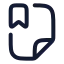 Filebookmark icon with stroke rounded style