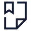 Filebookmark icon with stroke sharp style
