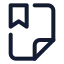 Filebookmark icon with stroke standard style