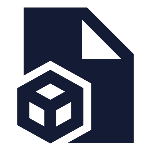 File Box Icon in Solid Sharp style