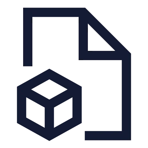 File Box Icon in Stroke Sharp style