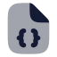 Filebraces icon with bulk rounded style