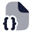 Filebracescorner icon with bulk rounded style