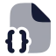 Filebracescorner icon with bulk rounded style