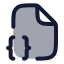 Filebracescorner icon with duotone rounded style