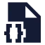 Filebracescorner icon with solid sharp style