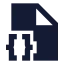 Filebracescorner icon with solid sharp style