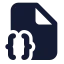 Filebracescorner icon with solid standard style