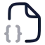 Filebracescorner icon with twotone rounded style