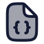Filebraces icon with duotone rounded style