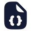 Filebraces icon with solid rounded style