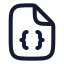 Filebraces icon with stroke rounded style