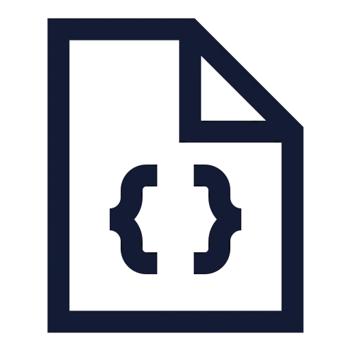 File Braces Icon in Stroke Sharp style