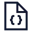 Filebraces icon with stroke sharp style