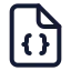 Filebraces icon with stroke standard style