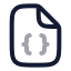 Filebraces icon with twotone rounded style