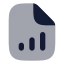 Filechartcolumnincreasing icon with bulk rounded style